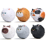 Ornamento rotondo dell'anello chiave del fumetto del portachiavi del gatto della tigre, 3 Color, Black, Coffee White, Yellow White, Gray, White