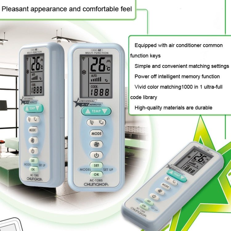 Telecomando universale per climatizzatore a batteria CHUNGHOP AC-128S