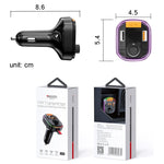 Yesido Y45 Caricabatteria per auto PD Accendisigari QC Ricarica per auto USB Bluetooth Display digitale FM, Y45