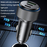 Caricabatterie rapido USB 3.0 per auto Yesido Y50 Ricarica rapida PD in lega di alluminio da 30 W, Y50