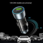 Caricabatterie rapido USB 3.0 per auto Yesido Y49 Ricarica rapida PD traslucida da 30 W, Y49