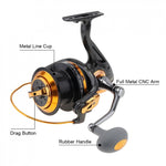 Mulinello da lancio a lunga distanza Mulinello da pesca con canna da mare senza interruzioni Mulinello da spinning, TF8000, TF9000, TF10000, TF11000