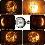Anello angelo faro LED da 7 pollici per moto con funzione di sterzo, PE-D7inS01