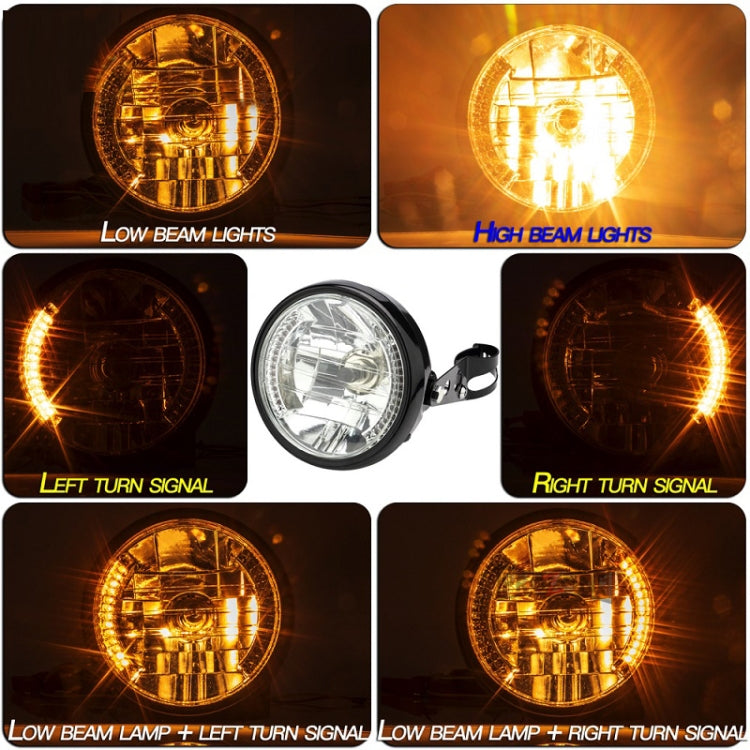 Moto 7 pollici LED faro Angel Ring funzione sterzo con staffa, PE-D7inS01TZ 28-36MM, PE-D7inS01TZ 35-43MM