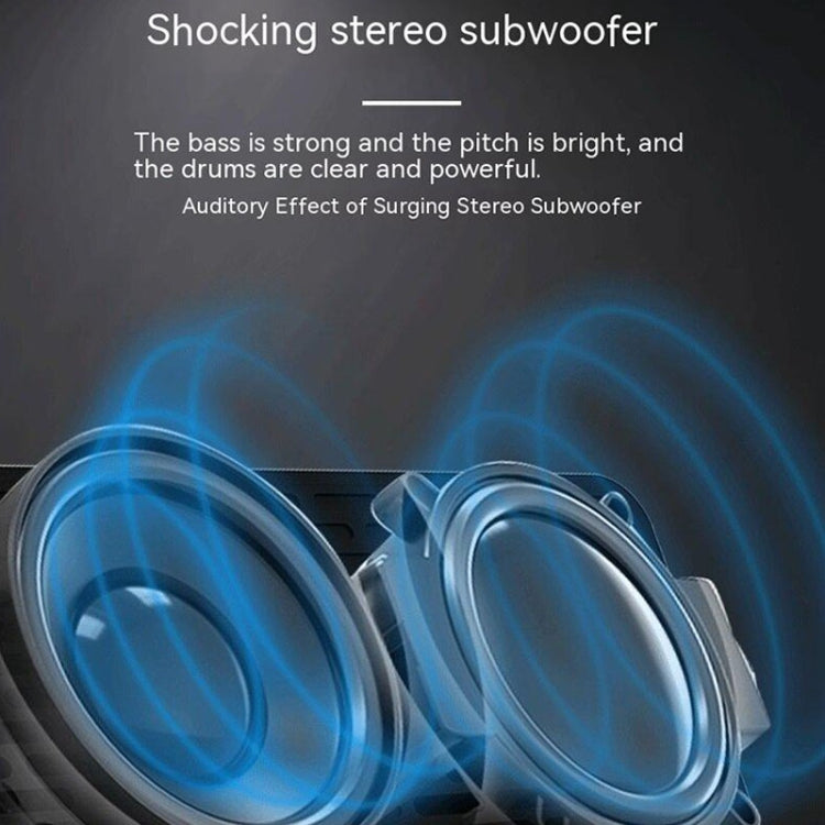 BT510 15W LED Orologio Ricarica wireless Altoparlante Bluetooth Multifunzionale Smart Mirror Audio sveglia, BT510 (White), BT510 (Iron Black)