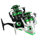 Mulinello da spinning YUMOSHI serie GL, GL1000 Silver, GL2000 Silver, GL3000 Silver, GL4000 Silver, GL5000 Silver, GL6000 Silver, GL7000 Silver, GL1000 Black, GL2000 Black, GL3000 Black, GL4000 Black, GL5000 Black, GL6000 Black, GL7000 Black