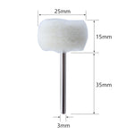 MT-3YM Lucidatura a specchio in metallo con mola per lucidatura a sfera in cashmere con testa abrasiva in lana, 5pcs, 10pcs, 20pcs, 100pcs