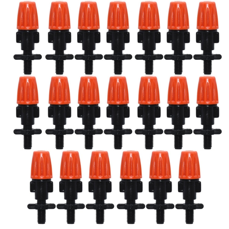 20pcs TF-118 Sistema di irrigazione a goccia per irrigazione da giardinaggio Set di accessori, Spray Head (Orange), Single Hook Connection 4/7mm Capillary (Orange), Single Hook Connection 4/7mm Capillary (Gray)                                          ...