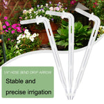 FR-258 40pcs 4/7mm Capillare Trasparente Curvo Goccia Freccia Giardinaggio Micro-Spray Irrigazione Freccia