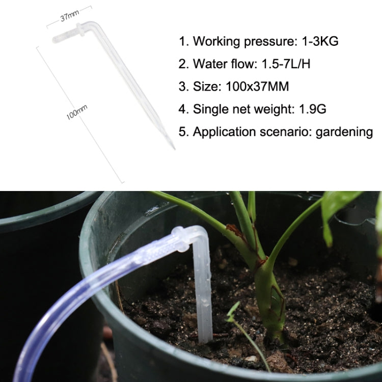 FR-258 40pcs 4/7mm Capillare Trasparente Curvo Goccia Freccia Giardinaggio Micro-Spray Irrigazione Freccia