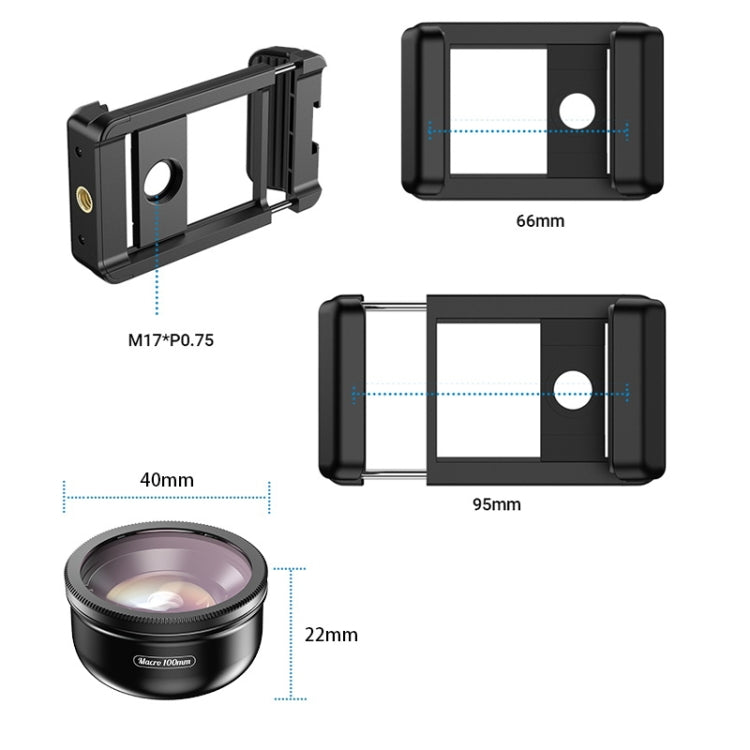 Obiettivo macro esterno APEXEL HD 100mm per smartphone