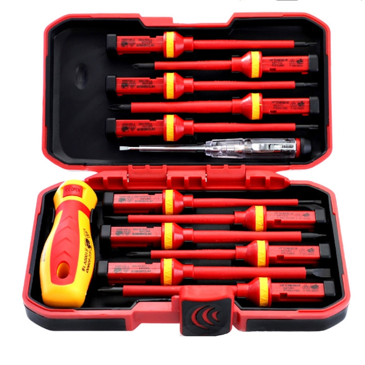 RDEER VDE-9913 Set di cacciaviti isolati 13 in 1 Set di cacciaviti Strumenti per elettricisti, VDE-9913