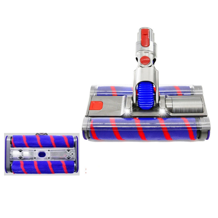 Per Dyson V7 V8 V10 V11 Testina per pavimenti in morbido velluto a doppio rullo con illuminazione a LED, For Dyson V7 / V8 / V10 / V11 26cm