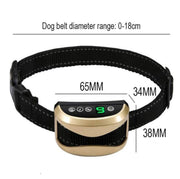 Collare antiabbaio per cani impermeabile ricaricabile USB con vibrazione e segnale acustico, Gold