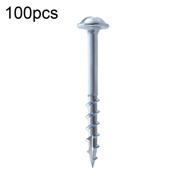 RUITOOL ST4 100 pezzi Viti per fori inclinati per la lavorazione del legno Bullone a croce autofilettante a mezzo dente, 25mm, 32mm, 38mm, 50mm, 63mm
