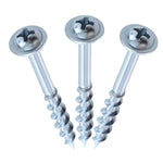 RUITOOL ST4 100 pezzi Viti per fori inclinati per la lavorazione del legno Bullone a croce autofilettante a mezzo dente, 25mm, 32mm, 38mm, 50mm, 63mm