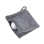 Fodera in pile in microfibra Asciugamano per la pulizia della pallina da GOLF con moschettone, Cleaning Towel Grey, Cleaning Towel Black