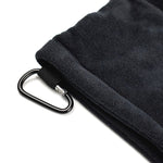 Fodera in pile in microfibra Asciugamano per la pulizia della pallina da GOLF con moschettone, Cleaning Towel Grey, Cleaning Towel Black