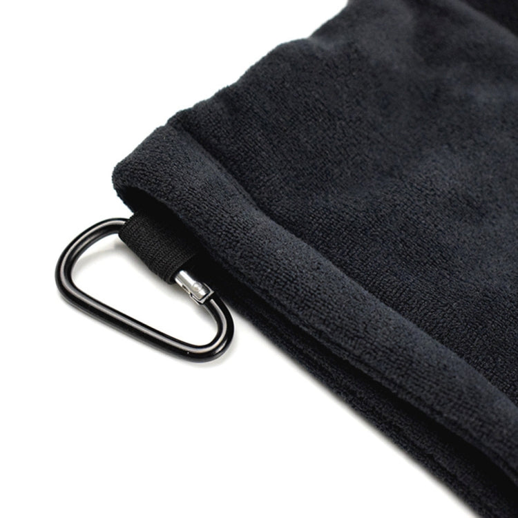 Fodera in pile in microfibra Asciugamano per la pulizia della pallina da GOLF con moschettone, Cleaning Towel Grey, Cleaning Towel Black