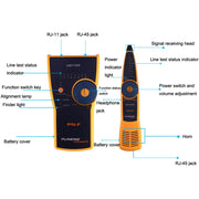 PN-F RJ11/RJ45 Network Wiring Finder Controllo cavi di rete Tester POE Anti-interferenza, RJ11 / RJ45 Cable Checker