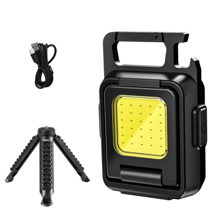 Torcia COB a doppia faccia Mini portachiavi Luce da campeggio, Without Stand, With Stand