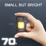 Torcia COB a doppia faccia Mini portachiavi Luce da campeggio, Without Stand, With Stand