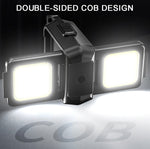 Torcia COB a doppia faccia Mini portachiavi Luce da campeggio, Without Stand, With Stand