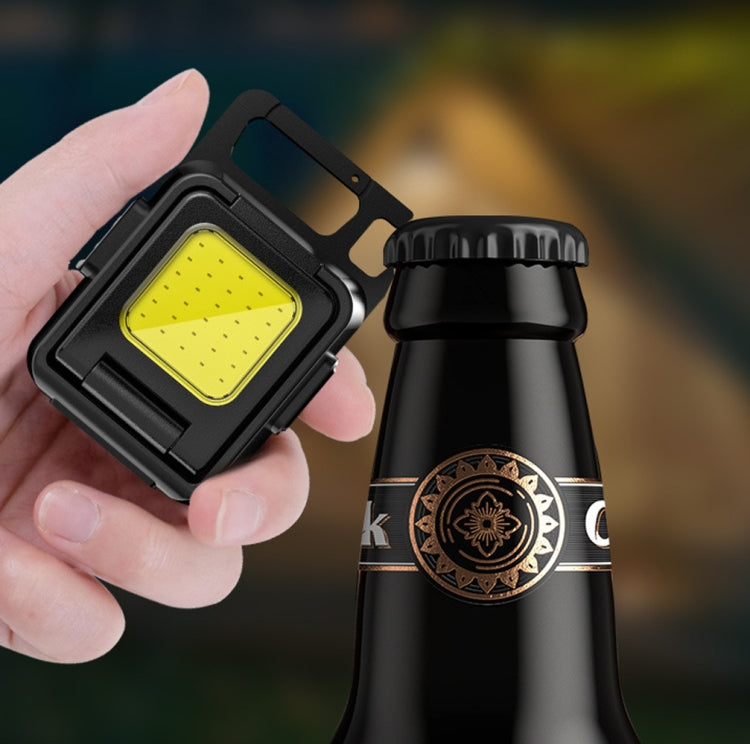 Torcia COB a doppia faccia Mini portachiavi Luce da campeggio, Without Stand, With Stand