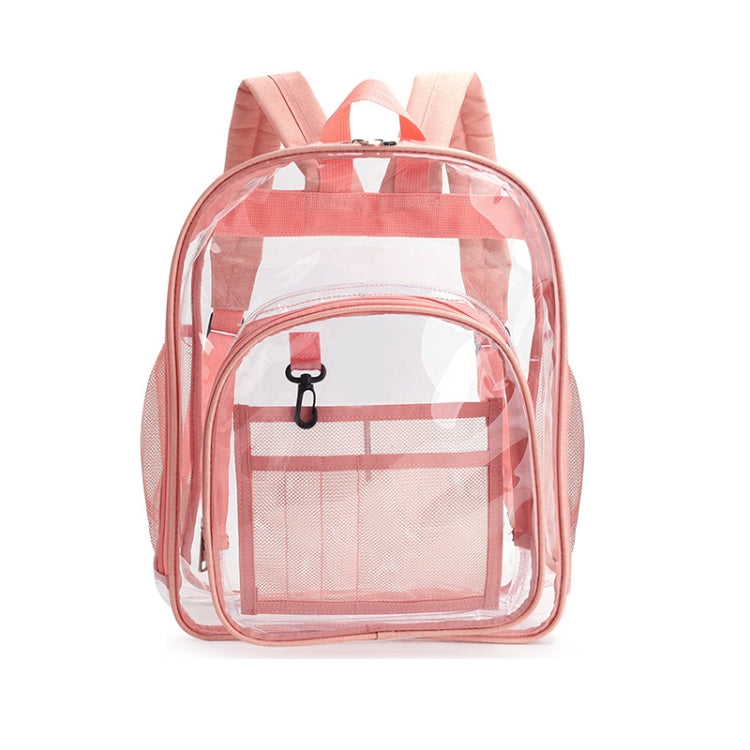Borsa da scuola per studenti con zaino impermeabile trasparente in PVC, Large Purple, Large Light Grey, Large Black, Small Pink, Small Black, Small Gray, Candy Color Black, Candy Color Green, Candy Colo Pink