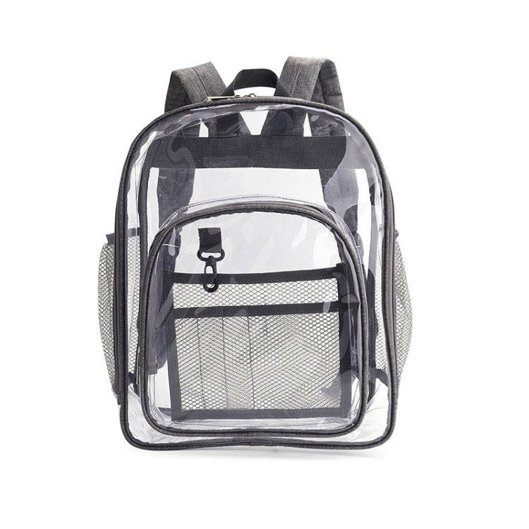 Borsa da scuola per studenti con zaino impermeabile trasparente in PVC, Large Purple, Large Light Grey, Large Black, Small Pink, Small Black, Small Gray, Candy Color Black, Candy Color Green, Candy Colo Pink