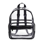 Borsa da scuola per studenti con zaino impermeabile trasparente in PVC, Large Purple, Large Light Grey, Large Black, Small Pink, Small Black, Small Gray, Candy Color Black, Candy Color Green, Candy Colo Pink