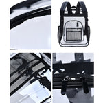 Borsa da scuola per studenti con zaino impermeabile trasparente in PVC, Large Purple, Large Light Grey, Large Black, Small Pink, Small Black, Small Gray, Candy Color Black, Candy Color Green, Candy Colo Pink