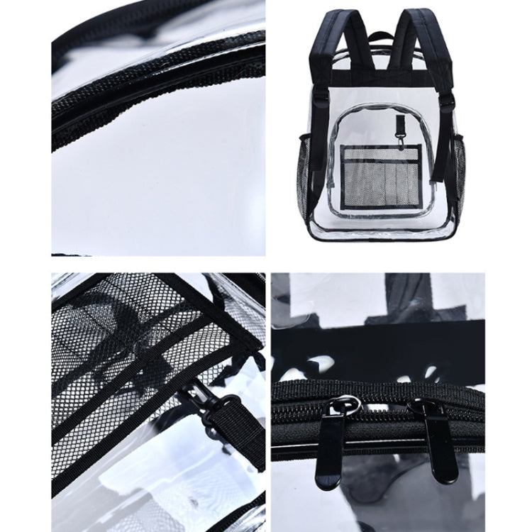 Borsa da scuola per studenti con zaino impermeabile trasparente in PVC, Large Purple, Large Light Grey, Large Black, Small Pink, Small Black, Small Gray, Candy Color Black, Candy Color Green, Candy Colo Pink