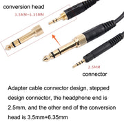 ZS0185 Per cavo a molla per auricolari Sennheiser HD598 / HD558 / HD518 / HD595, lunghezza cavo: 1,4 m-3 m, ZS0185