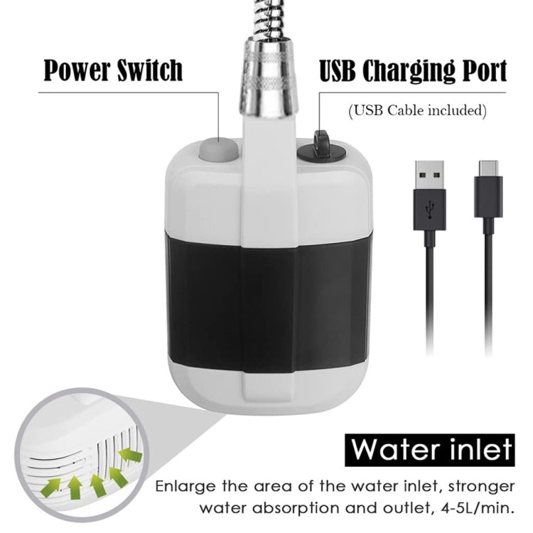 KE-801 Doccia elettrica da esterno Campeggio Soffione doccia portatile ricaricabile, KE-801  2200mAh