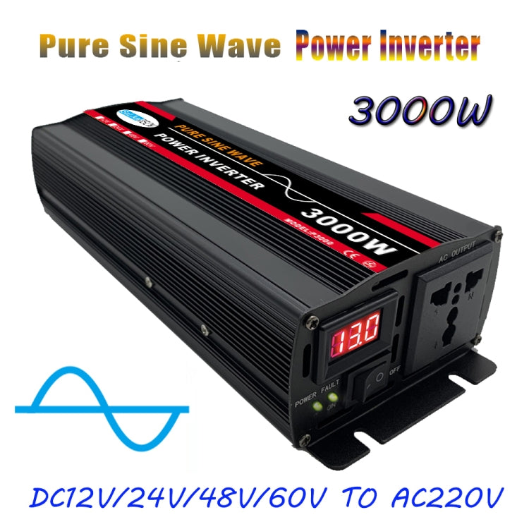 Convertitore di potenza per inverter a onda sinusoidale per auto ad alta potenza, 3000W (Actual 500W) 12V to 220V, 3000W (Actual 500W) 24V to 220V, 3000W (Actual 500W) 48V to 220V, 3000W (Actual 500W) 60V to 220V, 4000W (Actual 800W) 12V to 220V       ...