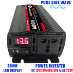 Convertitore di potenza per inverter a onda sinusoidale per auto ad alta potenza, 3000W (Actual 500W) 12V to 220V, 3000W (Actual 500W) 24V to 220V, 3000W (Actual 500W) 48V to 220V, 3000W (Actual 500W) 60V to 220V, 4000W (Actual 800W) 12V to 220V       ...