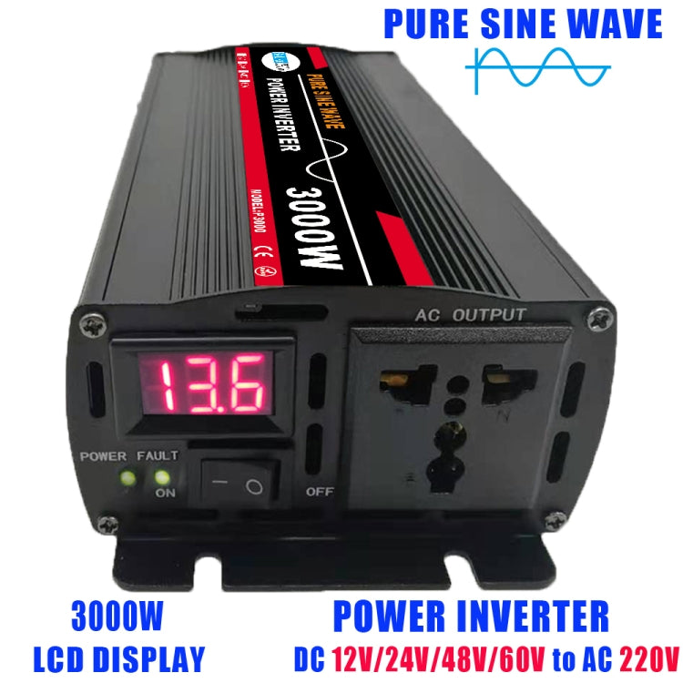 Convertitore di potenza per inverter a onda sinusoidale per auto ad alta potenza, 3000W (Actual 500W) 12V to 220V, 3000W (Actual 500W) 24V to 220V, 3000W (Actual 500W) 48V to 220V, 3000W (Actual 500W) 60V to 220V, 4000W (Actual 800W) 12V to 220V       ...