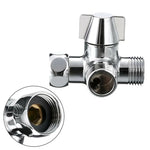 Doppio manico in ottone a 3 vie con valvola deviatrice per braccio doccia, Brass