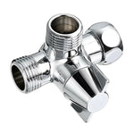 Doppio manico in ottone a 3 vie con valvola deviatrice per braccio doccia, Brass