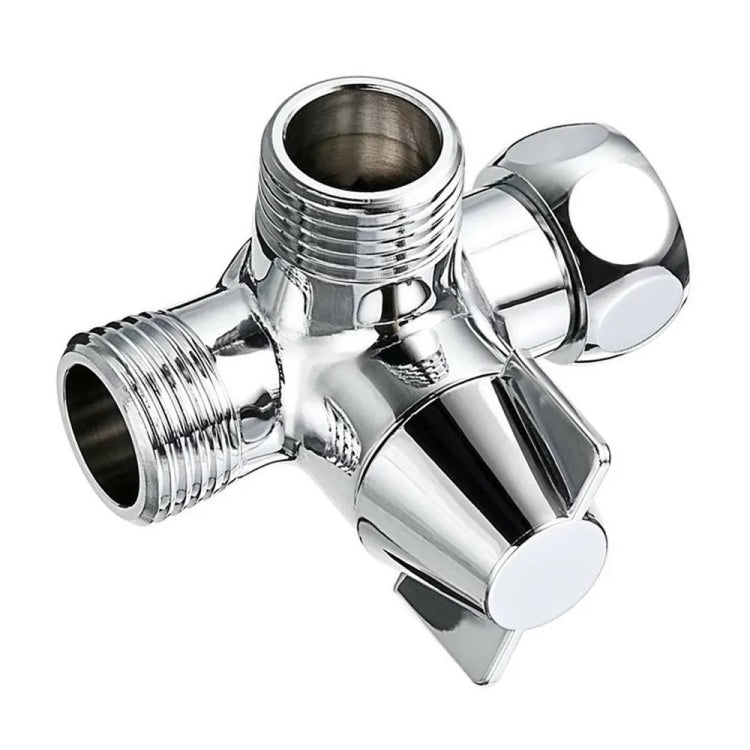 Doppio manico in ottone a 3 vie con valvola deviatrice per braccio doccia, Brass