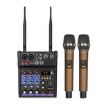 Mixer audio 4 vie con effetti microfonici wireless Bluetooth