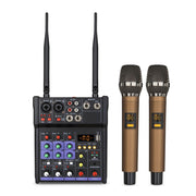 Mixer audio a 4 vie con effetti microfonici wireless Bluetooth