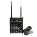 Mixer audio 4 vie con effetti microfonici wireless Bluetooth