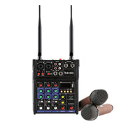 Mixer audio a 4 vie con effetti microfonici wireless Bluetooth