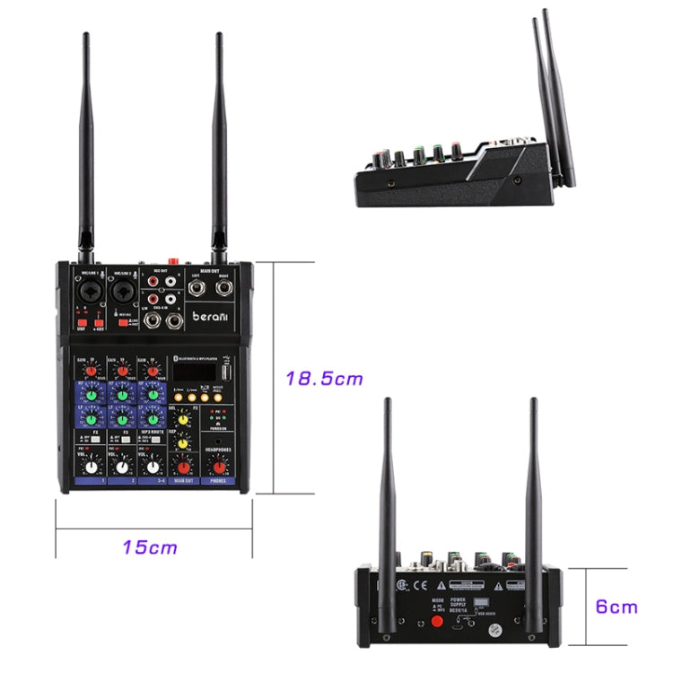 G4-M1 Mixer a 4 vie con dispositivo per effetti microfonici wireless Piccolo mixer Bluetooth per registrazione K Aong, 4-way