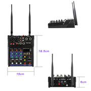 Mixer audio a 4 vie con effetti microfonici wireless Bluetooth