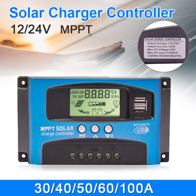 Regolatore di carica solare MPPT YCX-003 30-100A con doppia USB