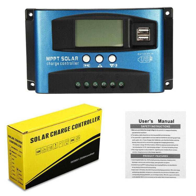 Regolatore di carica solare MPPT YCX-003 30-100A con doppia USB