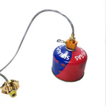 Connettore del convertitore di ricarica del serbatoio del gas da campeggio all'aperto Adattatore per valvola di ricarica della cartuccia del gas regolabile, Camping Gas Tank Refill Converter